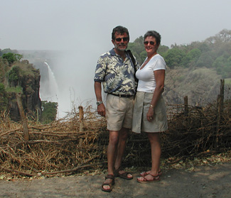 The Hervey's at Victoria Falls - African safari with Eyes on Africa