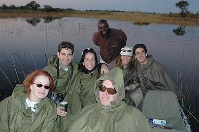 Boat ride in the Okavango Delta, Botswana