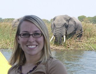 K. Selund on safari in Malawi