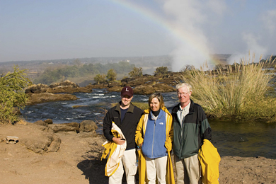 Sindelar family at the Victoria Falls