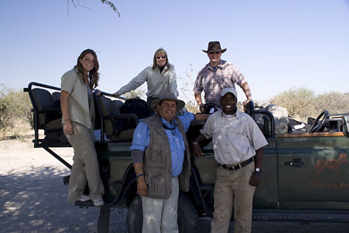 The Bernal family on safari in Botswana