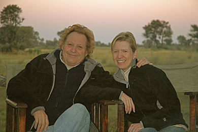 V. & B. Gindoff on safari in Botswana