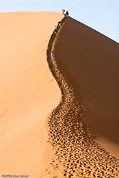 Climbing the dune