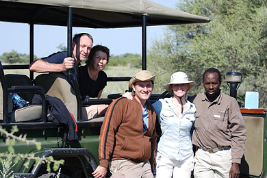 With guide Frances, Mombo Camp, Botswana 