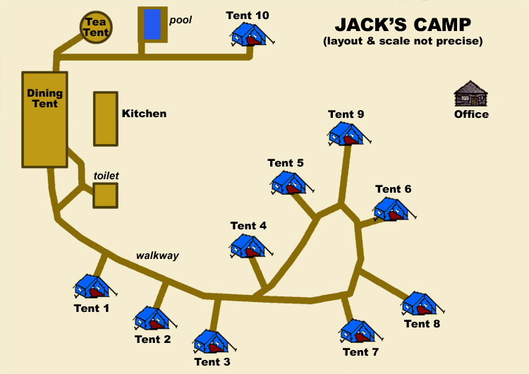 Map of Jack's camp camp