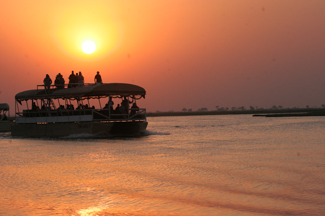 Sunset cruise on the Zambezi river