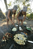 Traditional food being prepared