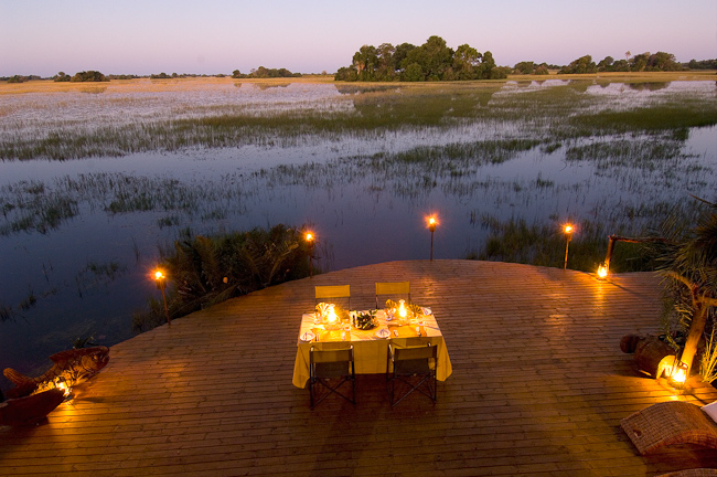 Private dining under the stars
