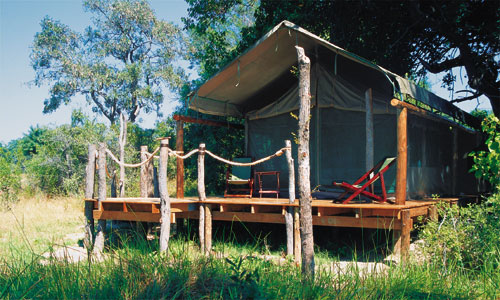 One of the guest tents at Kaparota