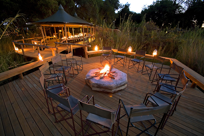 Campfire and stargazing deck