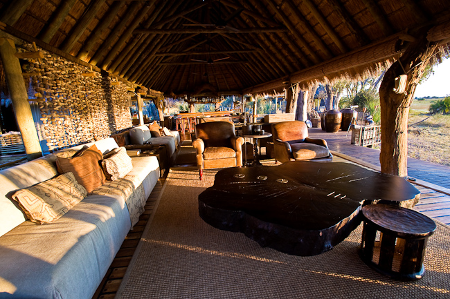Mombo Camp's lounge area