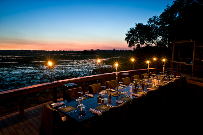 Dinner under the stars by candlelight