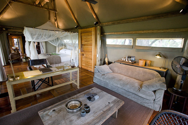 Mombo guest tent interior