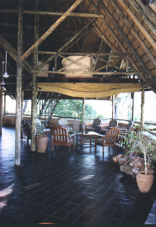 The bar area in the main lodge