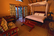 The chalets have a true African ambience