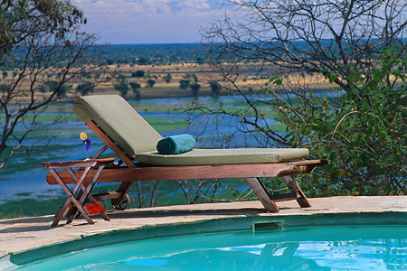 Muchenje's lovely pool overlooks the Chove River and its wildlife
