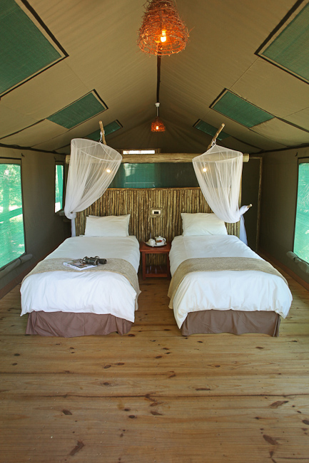 Safari tent interior