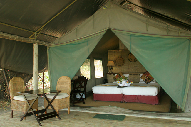 View into a guest tent