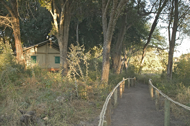 Pathway to guest tent