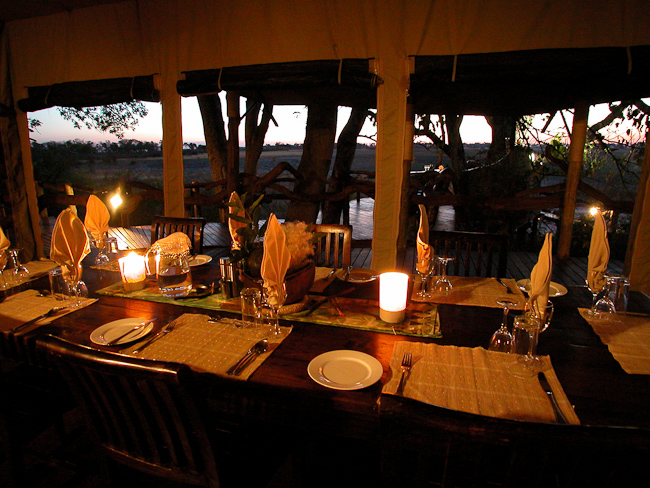 Dining table at Tubu Tree
