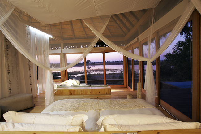 Bedroom view over the lagoon