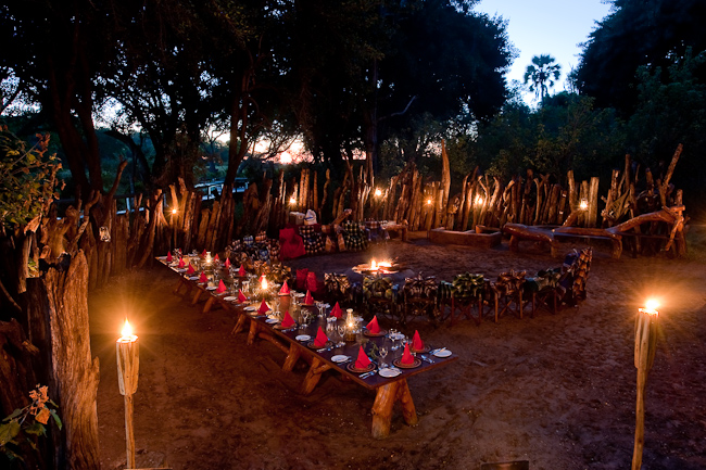 Dinner in the Xigera boma