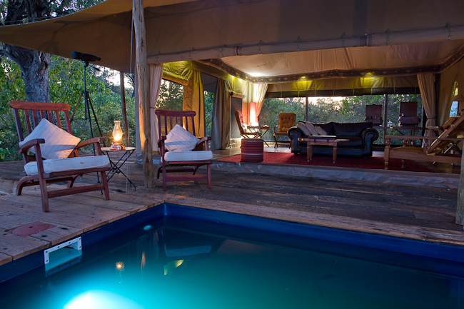 Private plunge pool and lounge view