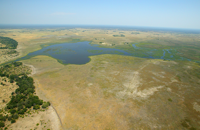 Aerial view of Zibadianja Lagoon