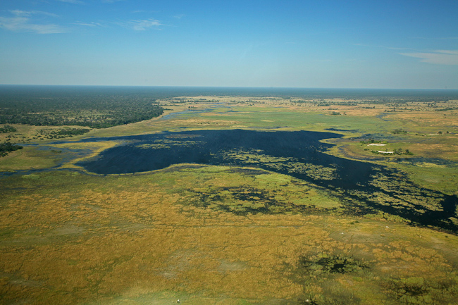 Aerial view of Zibadianja Lagoon