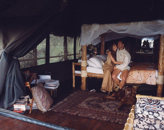 Tent interior