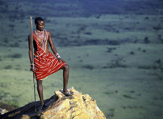 Maasai atop Longido