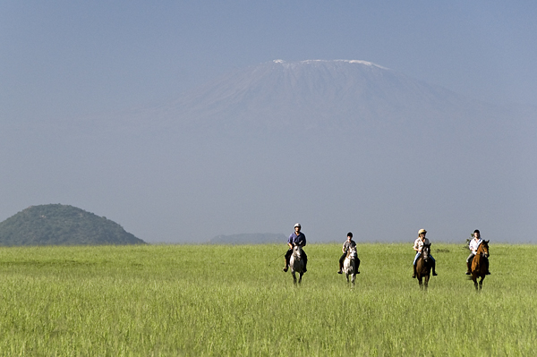 Horseback ride and Kilimanjaro