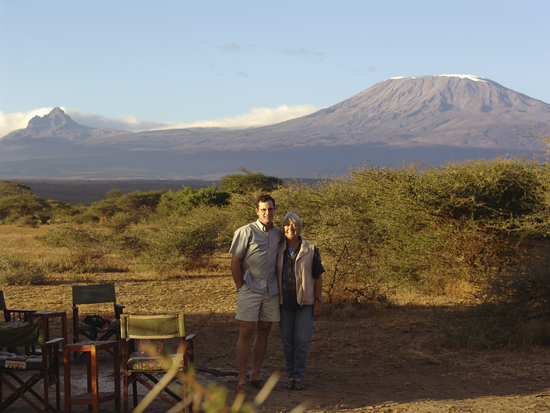Mount Kilimanjaro in the distance