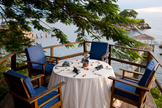 Dining with a lake view