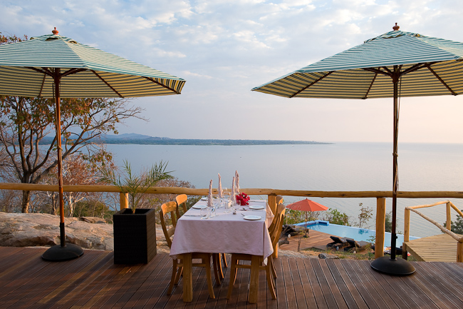 Enjoy meals with a view from the deck