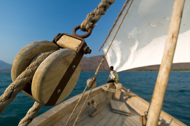 Detail on the dhow