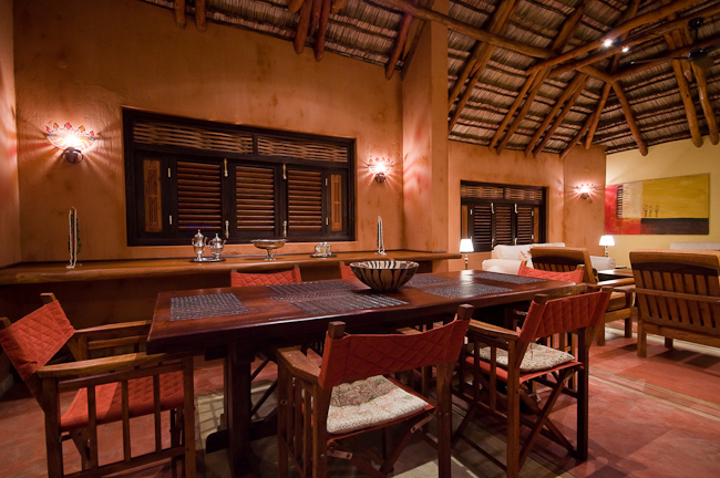 View of dining area at Villa Chibuene