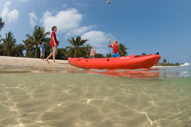Sea Kayaks around Benguerra Bay