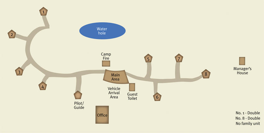 Map of Desert Rhino Camp