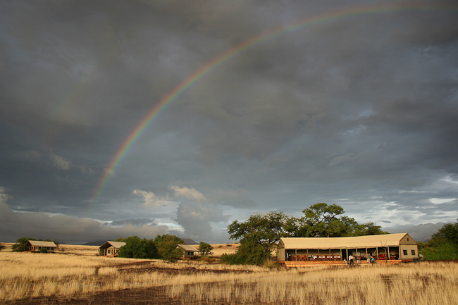 Rainbow over Rhino camp