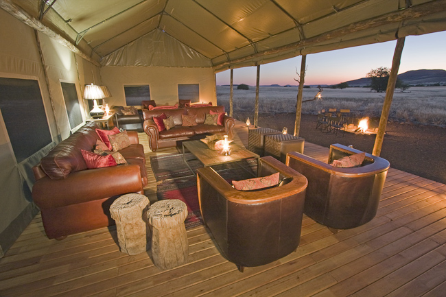 Main tent and lounge area