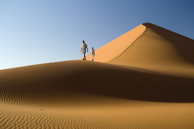Walking the dunes at Kulala Desert Lodge