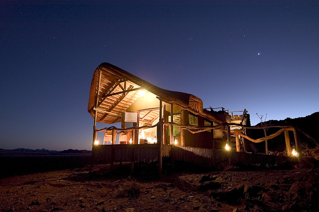 Guest chalet under stary night