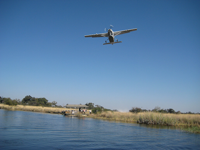 Taking off from Kwando airstrip