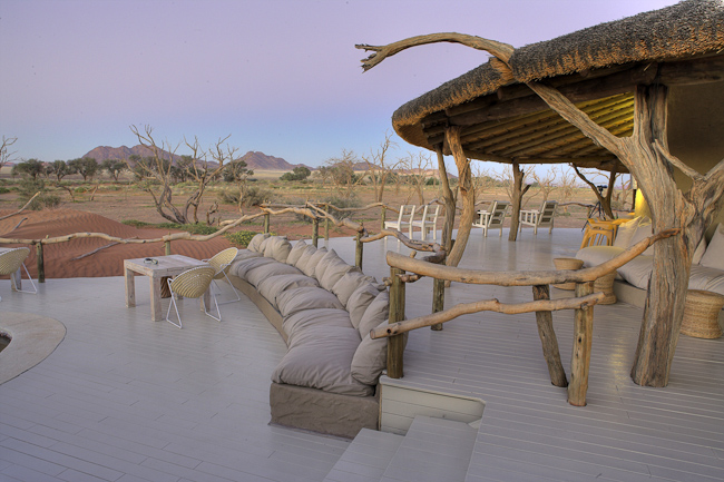 Main area deck and desert view