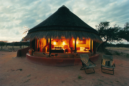 Guest chalet, Okonjima Luxury Bush Camp, Namibia