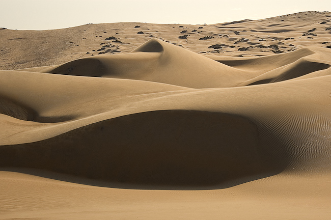 Rolling sand dunes