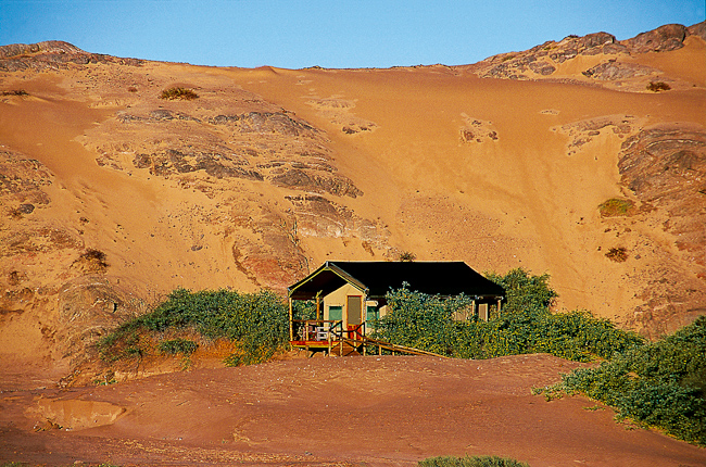 Guest tent and red sands