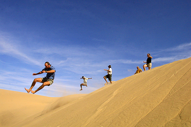 Fun on the huge sand dunes