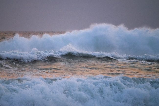 The Atlantic Ocean surf along the Skeleton Coast